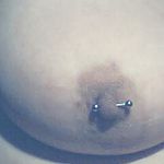 Newly Pierced Right Tit