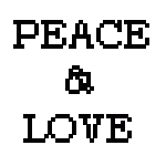 AnimatedPeaceAndLoveFlashingBlackAndBlueIcon