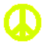 FlashingYellowRedGreenBluePeaceSignIcon