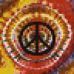 PeaceSignOnTieDyeIcon