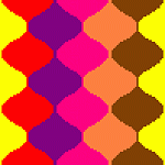 YellowRedPurplePinkOrangeBrownLavaLampBubblesTile