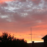 Sunset at the schhol.
