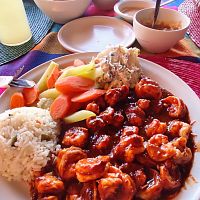 Camarones el diablo chipotle