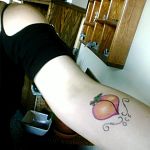 My first ink. It's a peach not an ass. hahaha.
