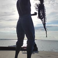 Fisherman with his net