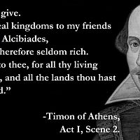Timon of Athens (giving quote).