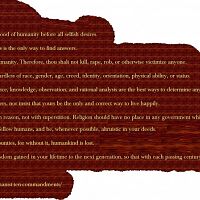 The Humanist Ten Commandments.