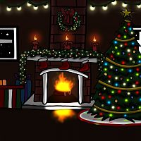 Christmas fireplace