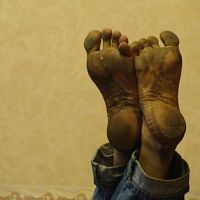 after a whole day barefoot