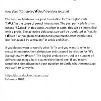 Latin Versions Of The F Word.