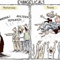 Cartoon Illustrates The Hypocrisy of The Christian Right In The US.