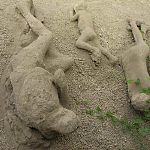 Dead people of the city Pompeii